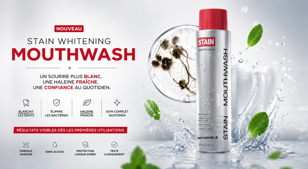Bain de Bouche Blanchissant Premium – Haleine Fraîche & Sourire Éclatant | Skinora
