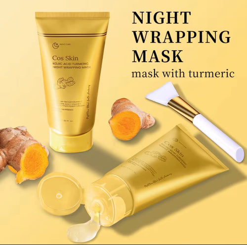 Masque de Nuit Éclat au Curcuma & Acide Kojique – Peau Lumineuse au Réveil ✨